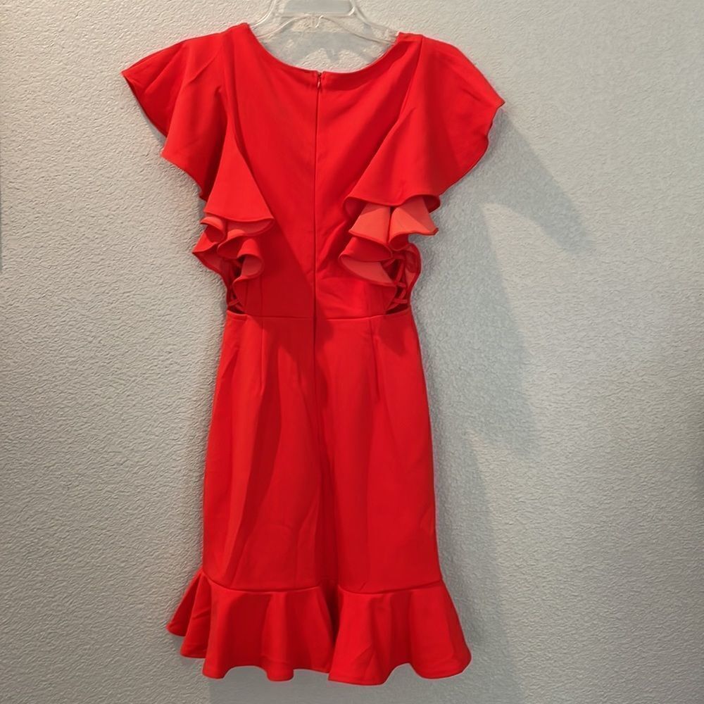 Saints + Secrets Orange Ruffled Dress - Picture 3 of 6